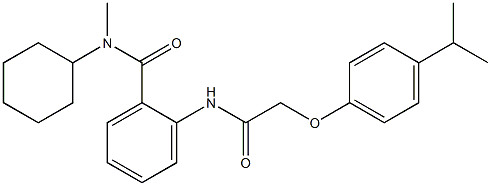 N-cyclohexyl-2-{[2-(4-isopropylphenoxy)acetyl]amino}-N-methylbenzamide Struktur