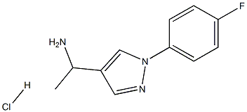 1-[1-(4-fluorophenyl)-1H-pyrazol-4-yl]ethanamine hydrochloride Struktur