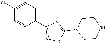 1-[3-(4-chlorophenyl)-1,2,4-oxadiazol-5-yl]piperazine Struktur