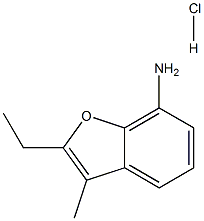 2-ethyl-3-methyl-1-benzofuran-7-amine hydrochloride Struktur