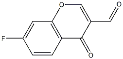 7-fluoro-4-oxo-4H-chromene-3-carbaldehyde Struktur