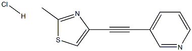 3-[(2-Methyl-1,3-thiazol-4-yl)ethynyl]pyridine hydrochloride Struktur