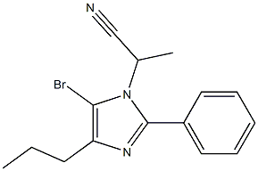 5-Bromo-1-(1-cyanoethyl)-2-phenyl-4-propyl-1H-imidazole Struktur