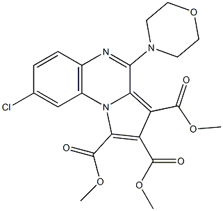 8-Chloro-4-morpholinopyrrolo[1,2-a]quinoxaline-1,2,3-tricarboxylic acid trimethyl ester Struktur