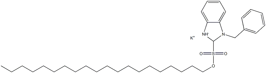 1-Benzyl-2,3-dihydro-2-icosyl-1H-benzimidazole-2-sulfonic acid potassium salt Struktur