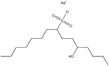 5-Hydroxypentadecane-8-sulfonic acid sodium salt Struktur