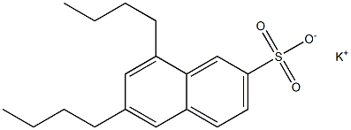 6,8-Dibutyl-2-naphthalenesulfonic acid potassium salt Struktur