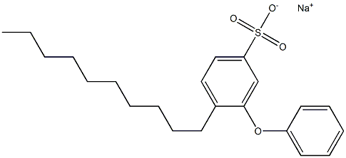 4-Decyl-3-phenoxybenzenesulfonic acid sodium salt Struktur