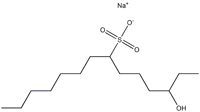 3-Hydroxytetradecane-7-sulfonic acid sodium salt Struktur