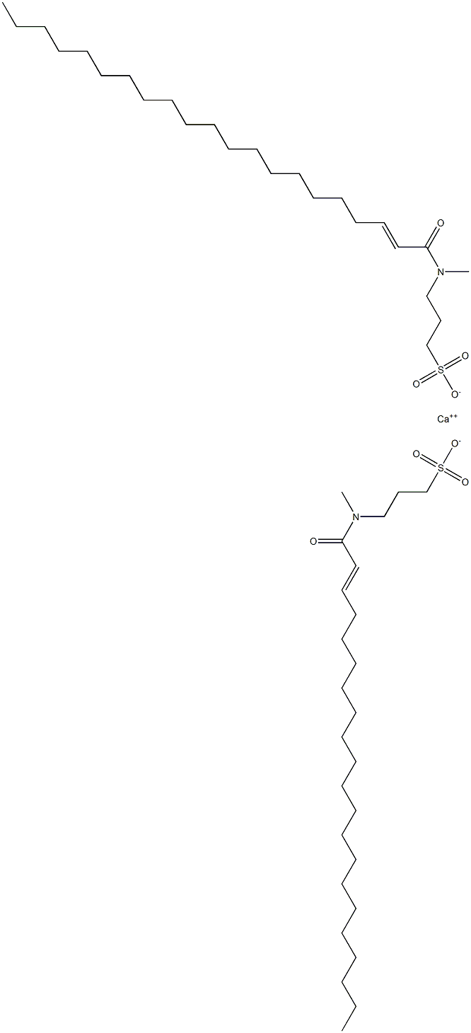 Bis[3-[N-(1-oxo-2-henicosen-1-yl)-N-methylamino]-1-propanesulfonic acid]calcium salt Struktur