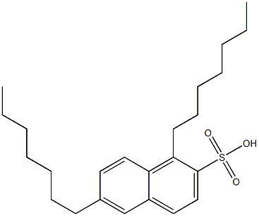 1,6-Diheptyl-2-naphthalenesulfonic acid Struktur