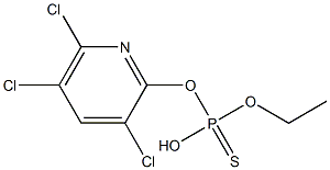 Thiophosphoric acid hydrogen O-ethyl O-(3,5,6-trichloropyridin-2-yl) ester Struktur