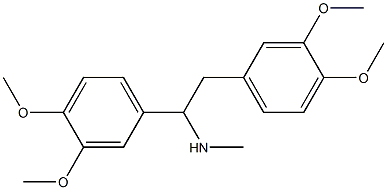 N-Methyl-1,2-bis(3,4-dimethoxyphenyl)ethanamine Struktur