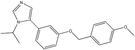 1-Isopropyl-5-[3-(4-methoxybenzyloxy)phenyl]-1H-imidazole Struktur