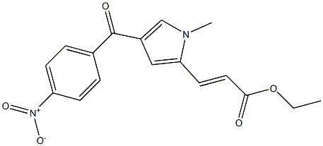 (E)-3-[1-Methyl-4-[4-nitrobenzoyl]-1H-pyrrol-2-yl]acrylic acid ethyl ester Struktur