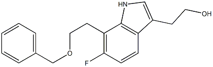 6-Fluoro-7-[2-(benzyloxy)ethyl]-3-(2-hydroxyethyl)-1H-indole Struktur