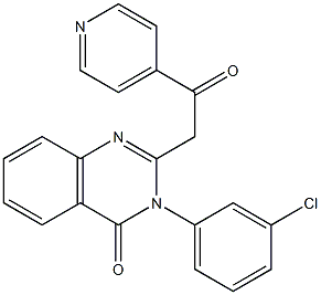 3-(3-Chlorophenyl)-2-(4-pyridinylcarbonylmethyl)quinazolin-4(3H)-one Struktur