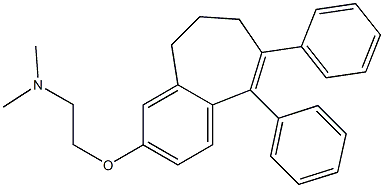 N,N-Dimethyl-2-[[(8,9-diphenyl-6,7-dihydro-5H-benzocyclohepten)-3-yl]oxy]ethanamine Struktur