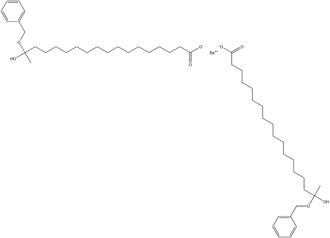 Bis(17-benzyloxy-17-hydroxystearic acid)barium salt Struktur