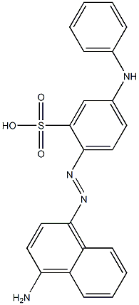 2-(4-Amino-1-naphtylazo)-5-anilinobenzenesulfonic acid Struktur