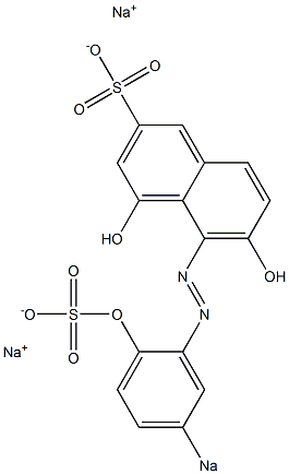 4,6-Dihydroxy-5-[(2-hydroxy-5-sodiosulfophenyl)azo]naphthalene-2-sulfonic acid sodium salt Struktur