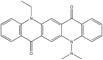 5-(Dimethylamino)-12-ethyl-5,12-dihydroquino[2,3-b]acridine-7,14-dione Struktur