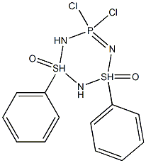 5,5-Dichloro-1,3-diphenyl-1H,3H-1,3,2,4,6,5-dithiatriazaphosphorine 1,3-dioxide Struktur