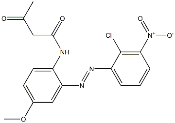 2-Acetyl-2'-(2-chloro-3-nitrophenylazo)-4'-methoxyacetanilide Struktur