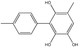 3-(4-Methylphenyl)-5-methylbenzene-1,2,4-triol Struktur