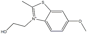 3-(2-Hydroxyethyl)-6-methoxy-2-methylbenzothiazolium Struktur