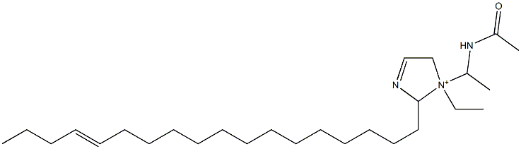 1-[1-(Acetylamino)ethyl]-1-ethyl-2-(14-octadecenyl)-3-imidazoline-1-ium Struktur