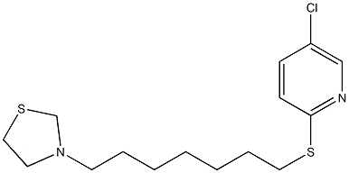 5-Chloro-2-[[7-(3-thiazolidinyl)heptyl]thio]pyridine Struktur