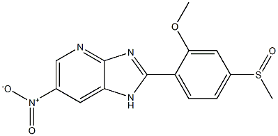 6-Nitro-2-(2-methoxy-4-methylsulfinylphenyl)-1H-imidazo[4,5-b]pyridine Struktur