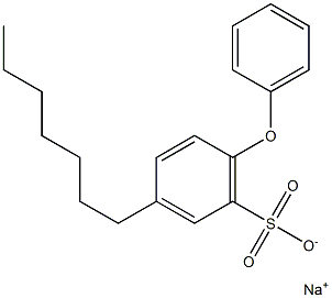 3-Heptyl-6-phenoxybenzenesulfonic acid sodium salt Struktur