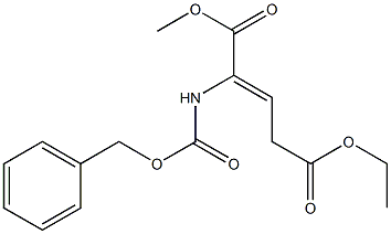 2-[[(Benzyloxy)carbonyl]amino]-2-pentenedioic acid 5-ethyl 1-methyl ester Struktur