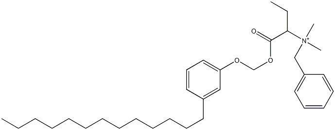 N,N-Dimethyl-N-benzyl-N-[1-[[(3-tridecylphenyloxy)methyl]oxycarbonyl]propyl]aminium Struktur