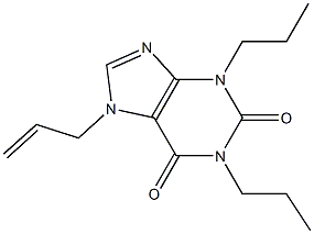 1,3-Dipropyl-7-(2-propenyl)xanthine Struktur