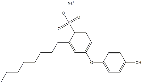 4'-Hydroxy-3-octyl[oxybisbenzene]-4-sulfonic acid sodium salt Struktur