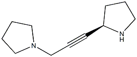 (2R)-2-[3-(Pyrrolidin-1-yl)-1-propynyl]pyrrolidine Struktur