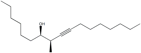 (1R,2R)-1-Hexyl-2-methyl-3-undecyn-1-ol Struktur