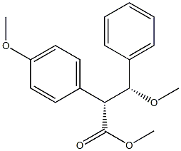 (2R,3R)-3-Methoxy-2-(4-methoxyphenyl)-3-phenylpropionic acid methyl ester Struktur