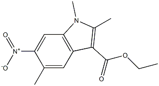 1,2,5-Trimethyl-6-nitro-1H-indole-3-carboxylic acid ethyl ester Struktur