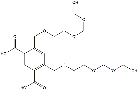 4,6-Bis(8-hydroxy-2,5,7-trioxaoctan-1-yl)isophthalic acid Struktur