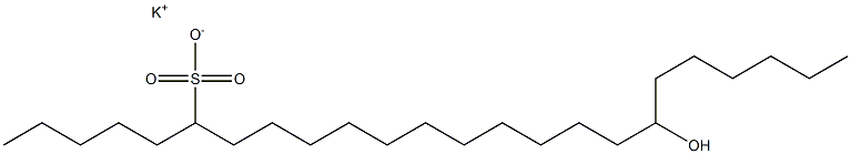 18-Hydroxytetracosane-6-sulfonic acid potassium salt Struktur