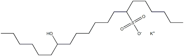 14-Hydroxyicosane-7-sulfonic acid potassium salt Struktur