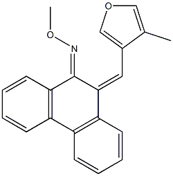 (10Z)-9,10-Dihydro-9-(methoxyimino)-10-[(4-methylfuran-3-yl)methylene]phenanthrene Struktur