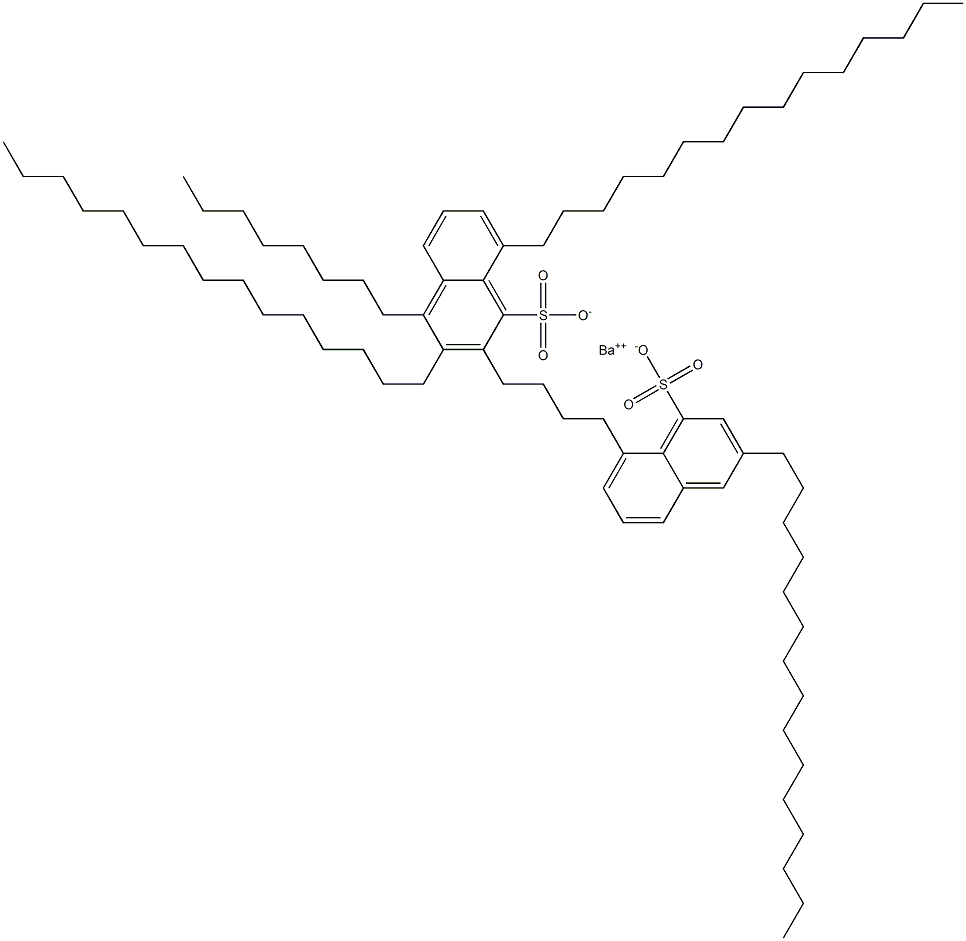 Bis(3,8-dipentadecyl-1-naphthalenesulfonic acid)barium salt Struktur