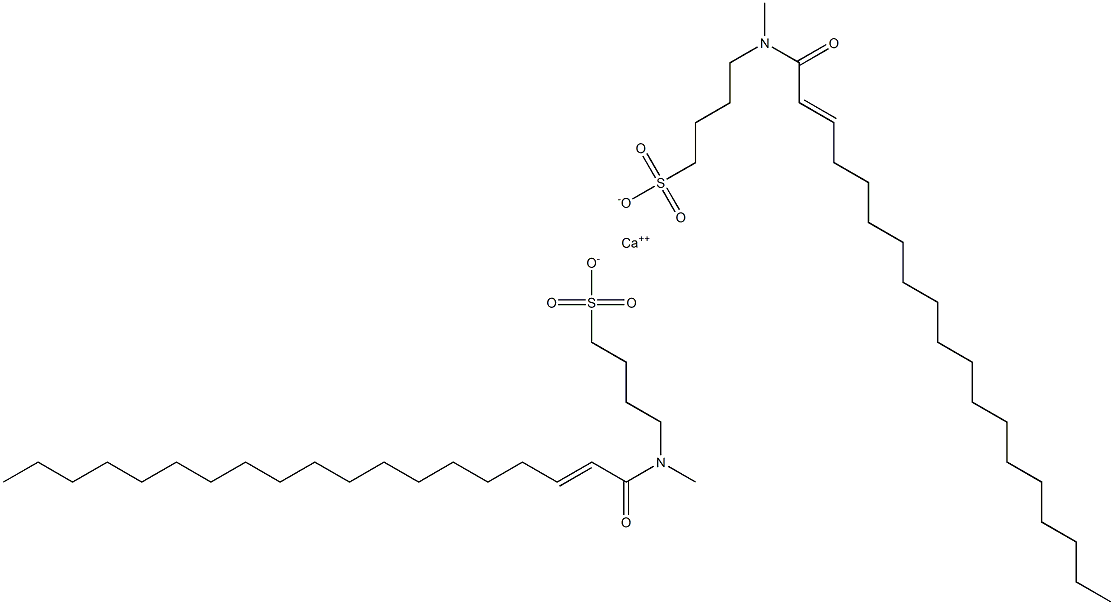 ビス[4-[N-(2-ノナデセノイル)-N-メチルアミノ]-1-ブタンスルホン酸]カルシウム 化學構造式