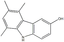 6-Hydroxy-3-methyl-1,4-dimethyl-9H-carbazole Struktur