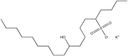 10-Hydroxynonadecane-5-sulfonic acid potassium salt Struktur